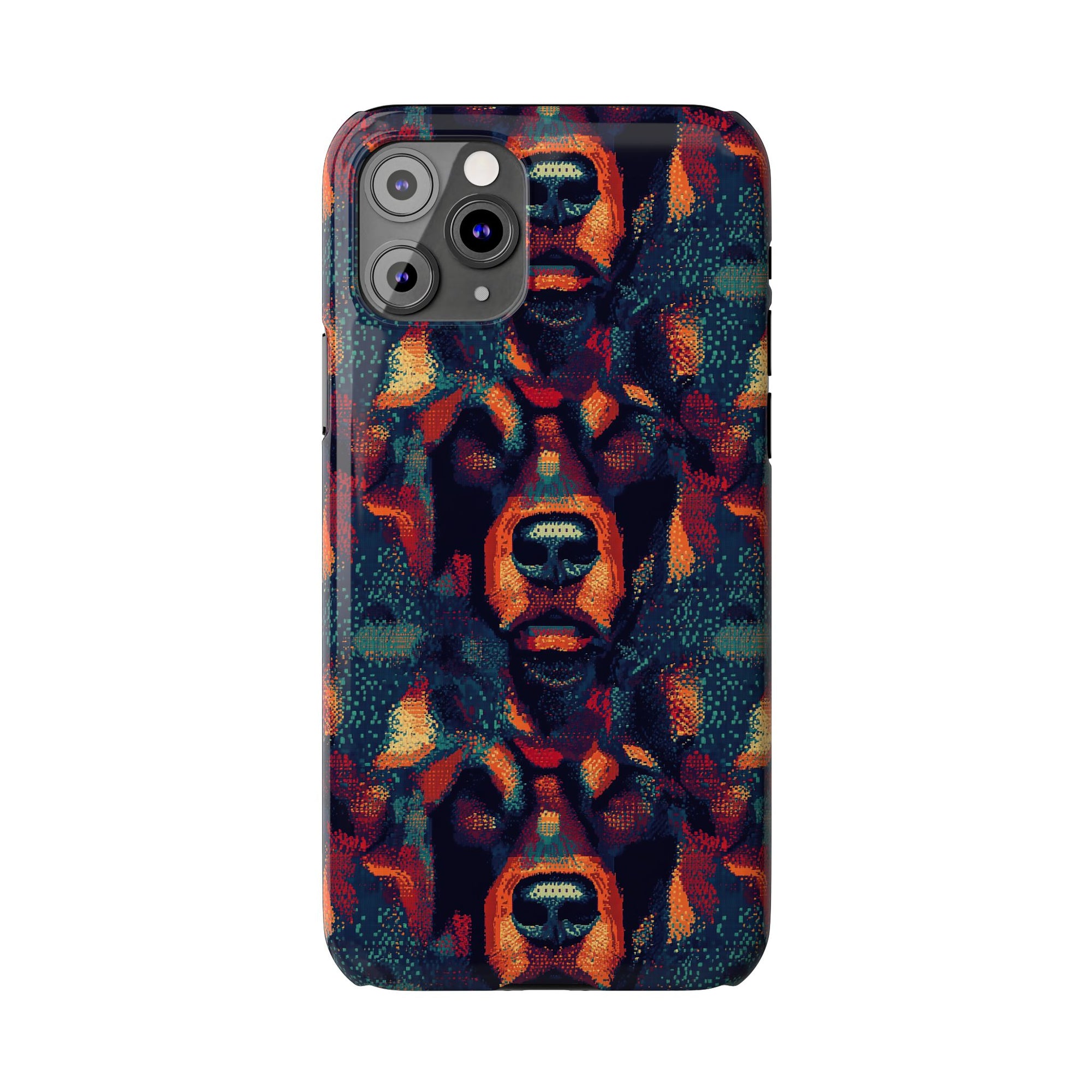 Rustic Rottie Charm Slim Phone Cases