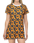 Frenchie Pawsitively Pawsome Peek-a-Boo Perfection T-Shirt Dress