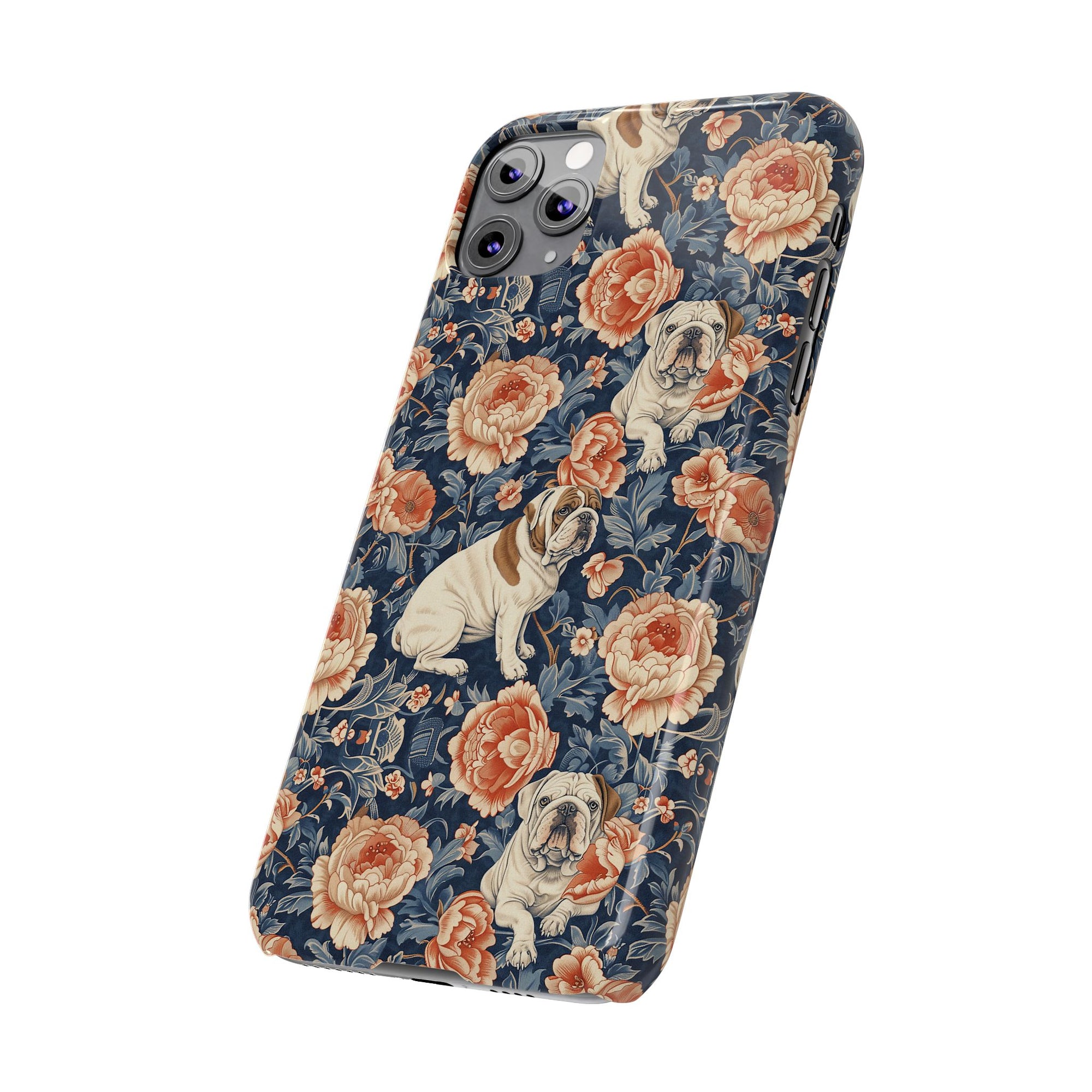 Blooming Bulldog Beauty Slim Phone Cases