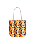 Golden Woof Abstract Glamour Canvas Tote Bag