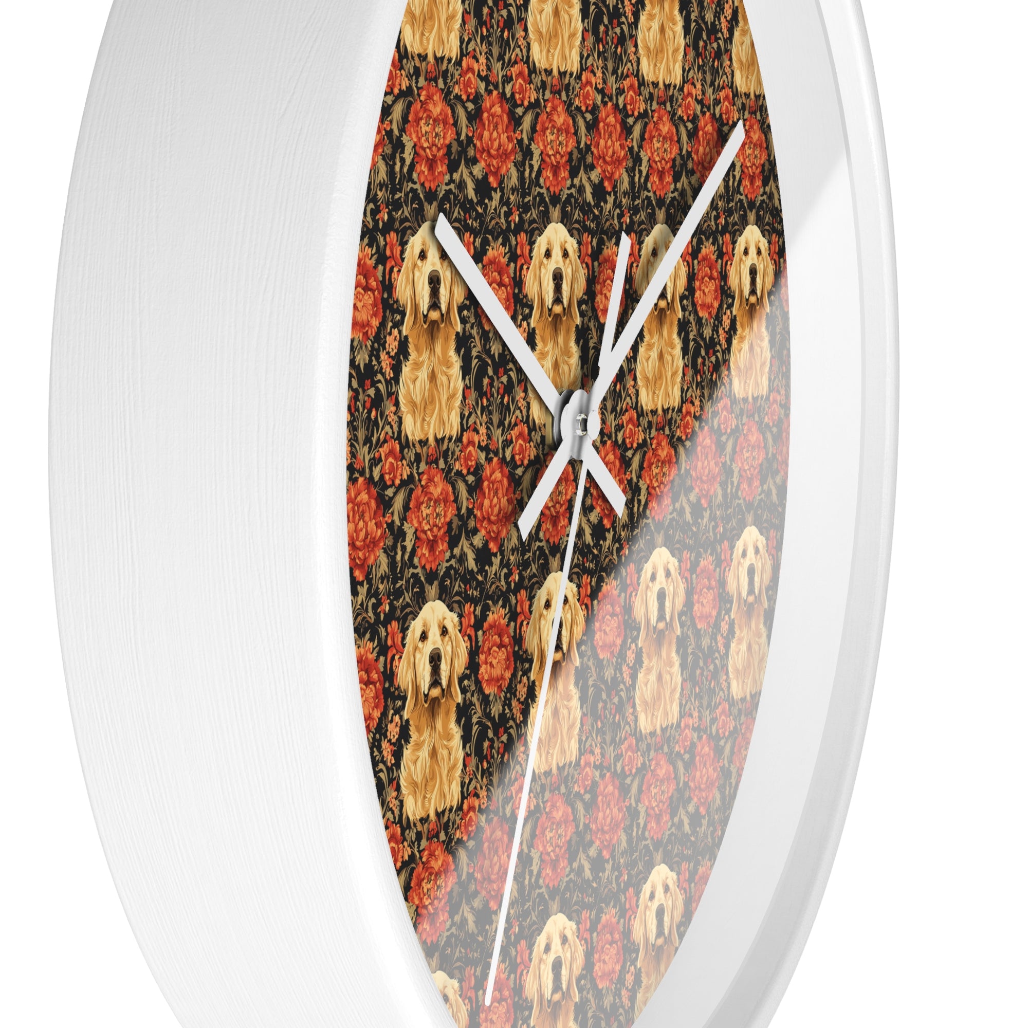 Golden Pawsatronic Tapestry Wall Clock