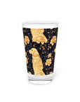 Golden Paws Floral Frenchie Pint Glass