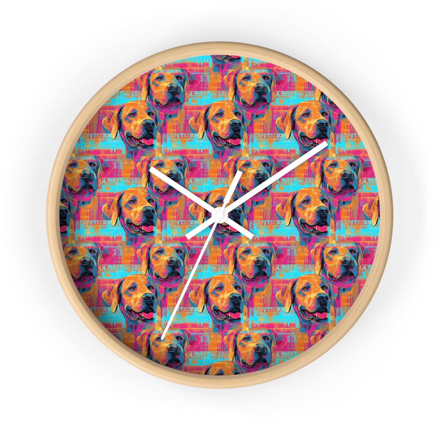 Rustic Charm Labrador Chic Wall Clock