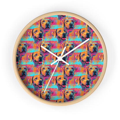 Rustic Charm Labrador Chic Wall Clock