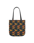 Dapper Dachshund Noir Glow Canvas Tote Bag