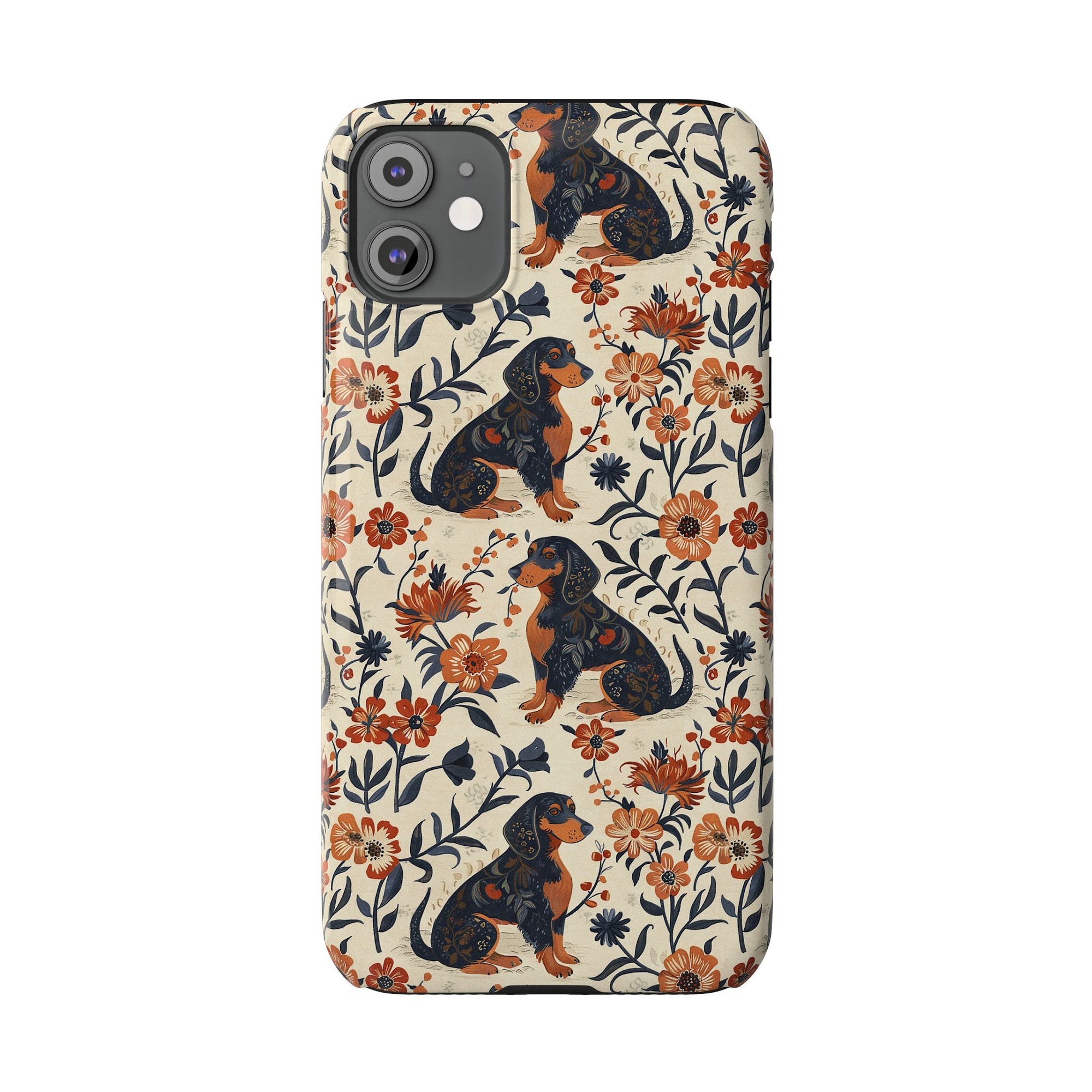 Blossoming Dachshunds Delight Slim Phone Cases