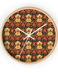 Golden Pawsatronic Tapestry Wall Clock