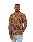 Impressionistic German Shepherds Men's Hawaiian Camp Shirt