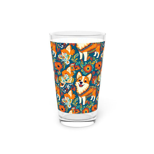 Corgi Carnival Couture Pint Glass