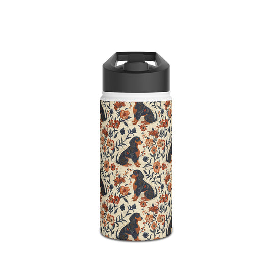 Blossoming Dachshunds Delight Stainless Steel Water Bottle