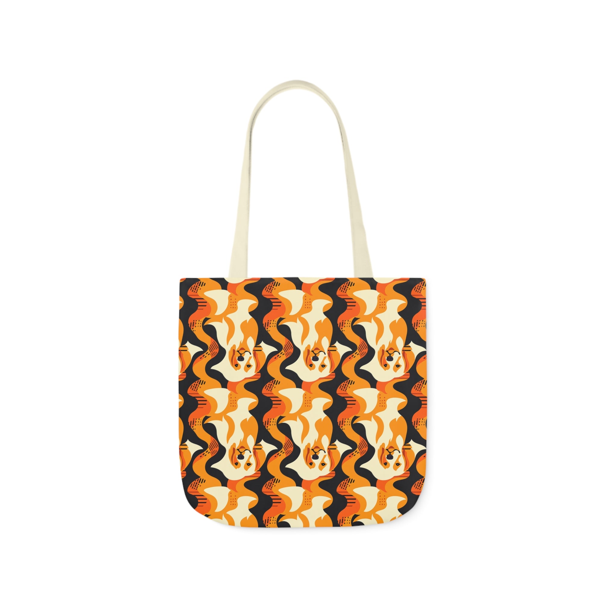 Golden Woof Abstract Glamour Canvas Tote Bag