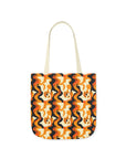 Golden Woof Abstract Glamour Canvas Tote Bag