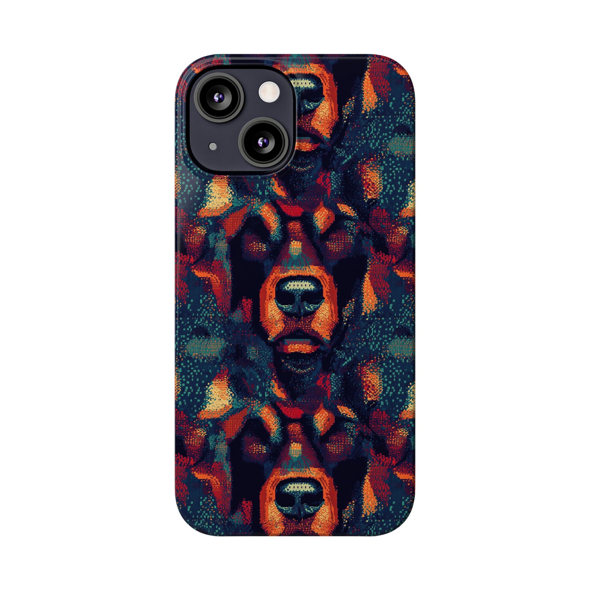 Rustic Rottie Charm Slim Phone Cases