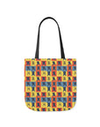 Frenchie Pop Art Pawfection Grid Canvas Tote Bag