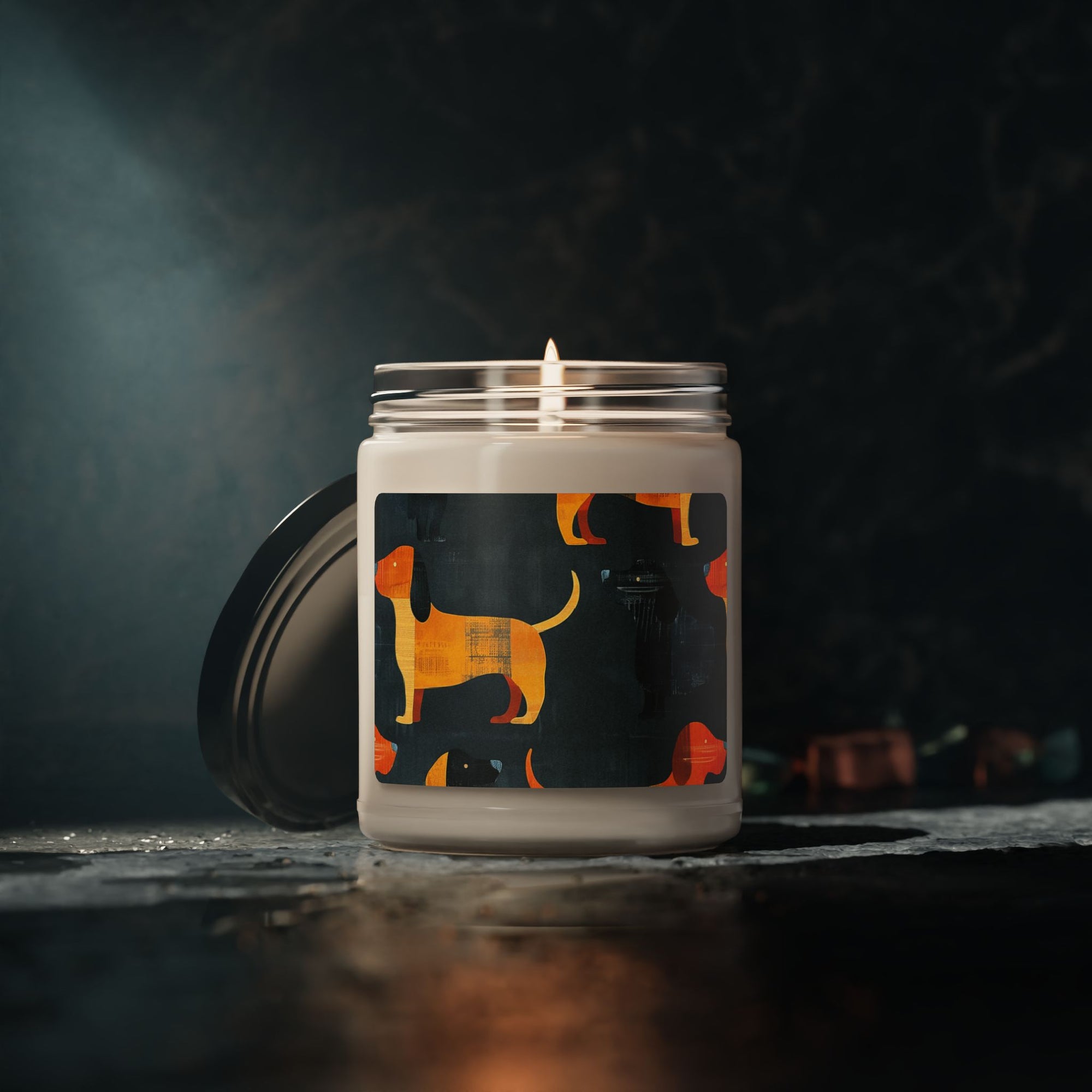 Dapper Dachshund Noir Glow Scented Soy Candle