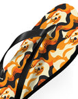 Golden Woof Abstract Glamour Flip Flops