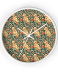 Blooming Goldie Glam Wall Clock