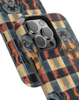 Pawsome Rottweiler Royalty Plaid Magnetic Tough Cases