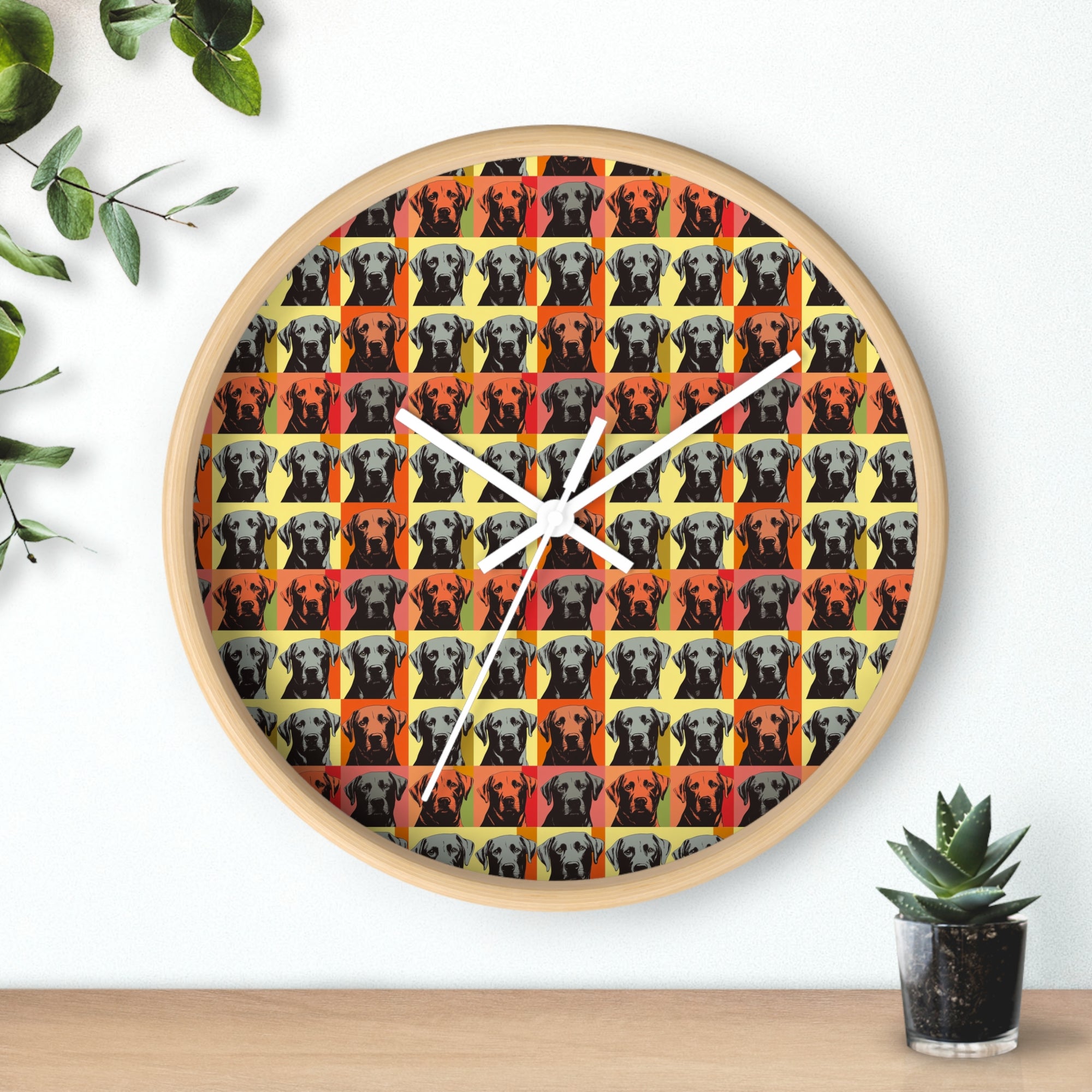 Whimsical Warhol Labrador Wall Clock