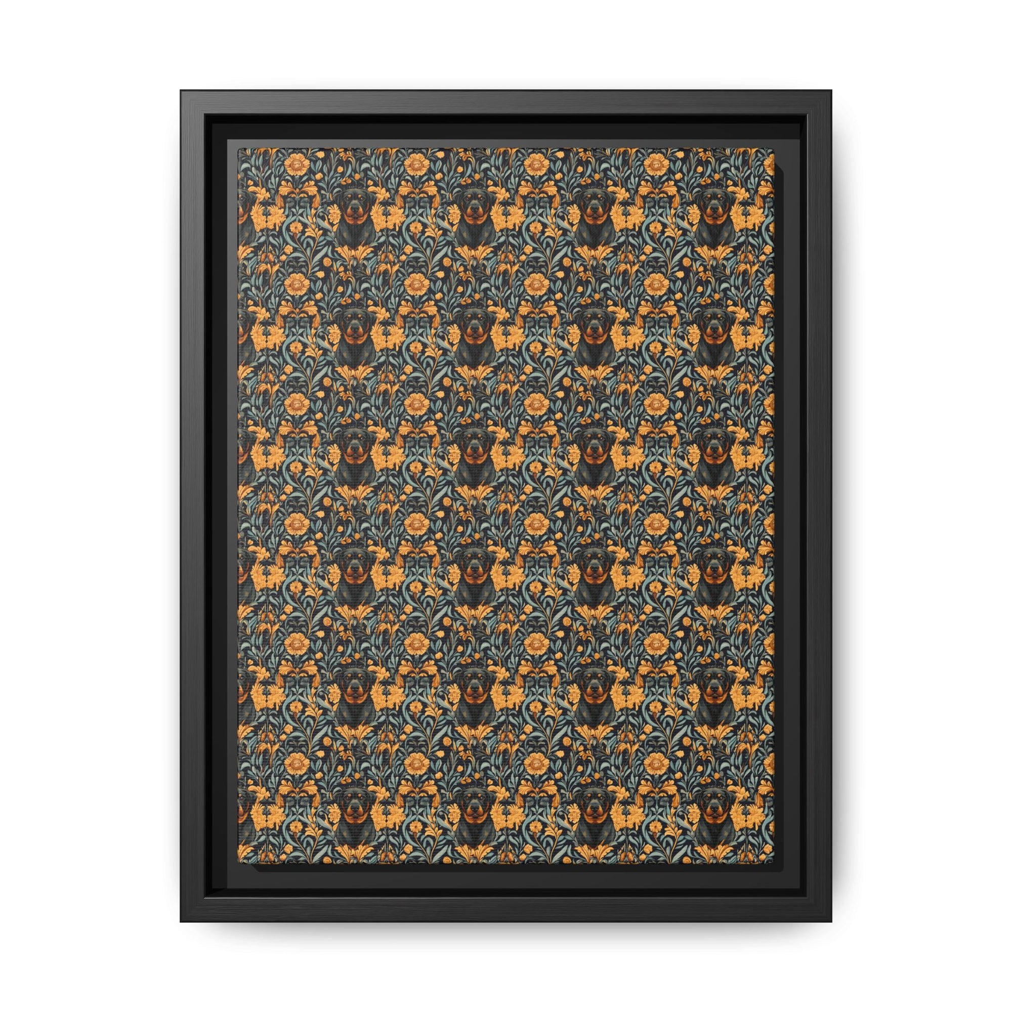 Ruffle Rottie Glamourific Matte Canvas, Framed