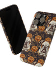 Bloomingly Bulldogistic Bouquet Slim Phone Cases