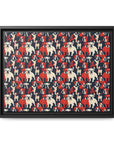 Bulldoggy Bliss Chomper Matte Canvas, Framed