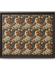 Beagle Blossoms Matte Canvas, Framed