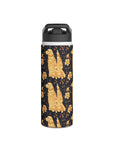 Golden Paws Floral Frenchie Stainless Steel Water Bottle