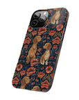 Floral Pawsome Dachsund Delight Slim Phone Cases