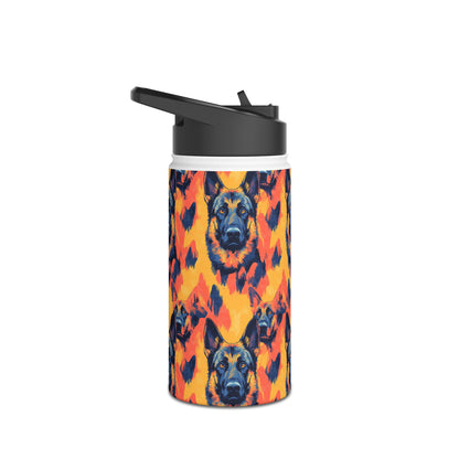 Impressionistic German Shepherds Stainless Steel Water Bottle