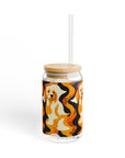 Golden Woof Abstract Glamour Sipper Glass