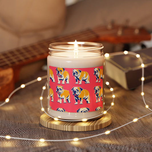 Bubblegum Glamour Bulldog Bouquet Scented Soy Candle