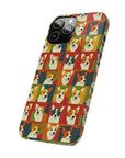 Corgi Chic Popart Pup Slim Phone Cases