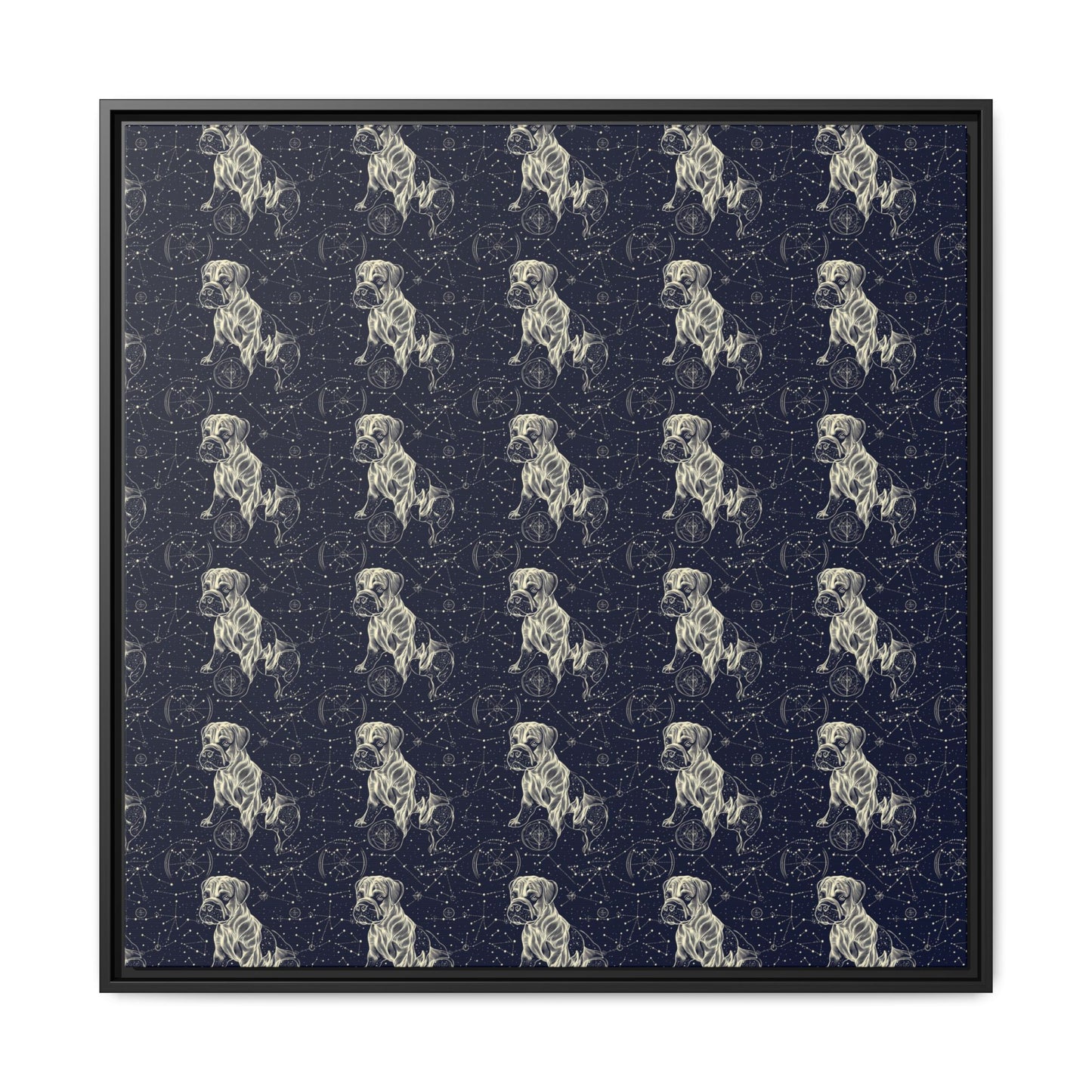 Celestial Boxer Bliss Matte Canvas, Framed