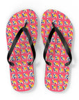 Bubblegum Glamour Bulldog Bouquet Flip Flops