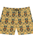 Royal Rottie Regalia Men's Mid-Length Swim Shorts