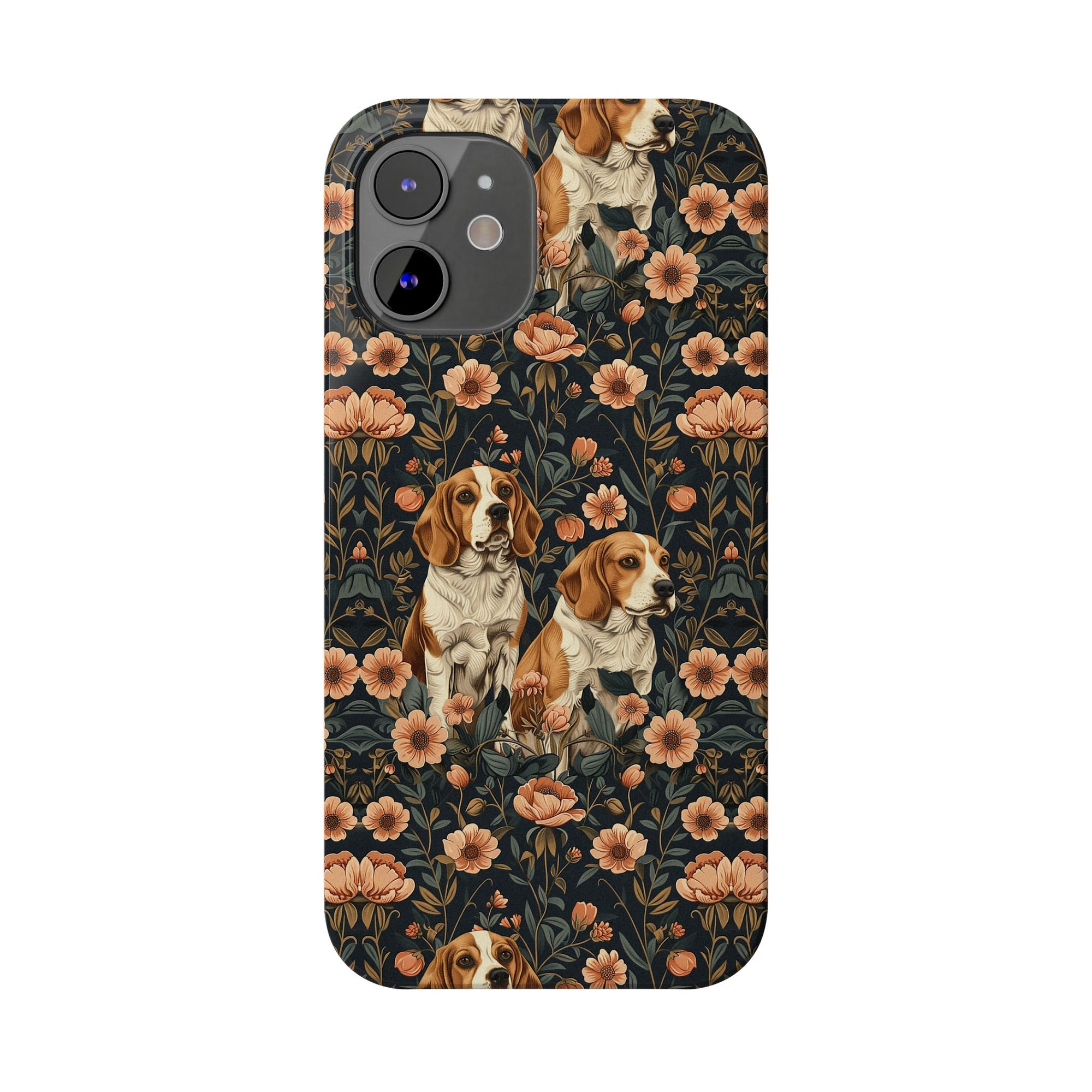 Beagle Blossom Bonanza Slim Phone Cases