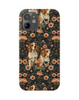 Beagle Blossom Bonanza Slim Phone Cases