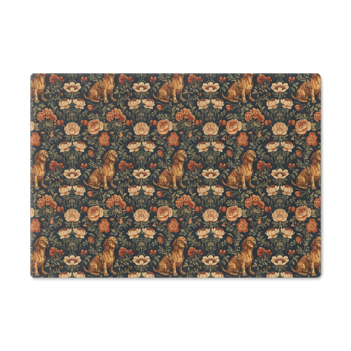 Dazzling Dachsund Blossoms & Foliage Cutting Board