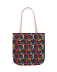 Chic Canine Checkmate - Frenchie Edition Canvas Tote Bag