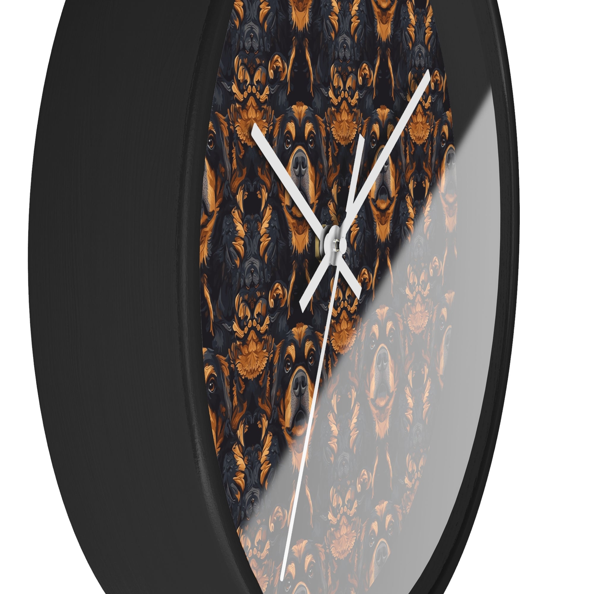 Modern Rottweiler Royalty Wall Clock