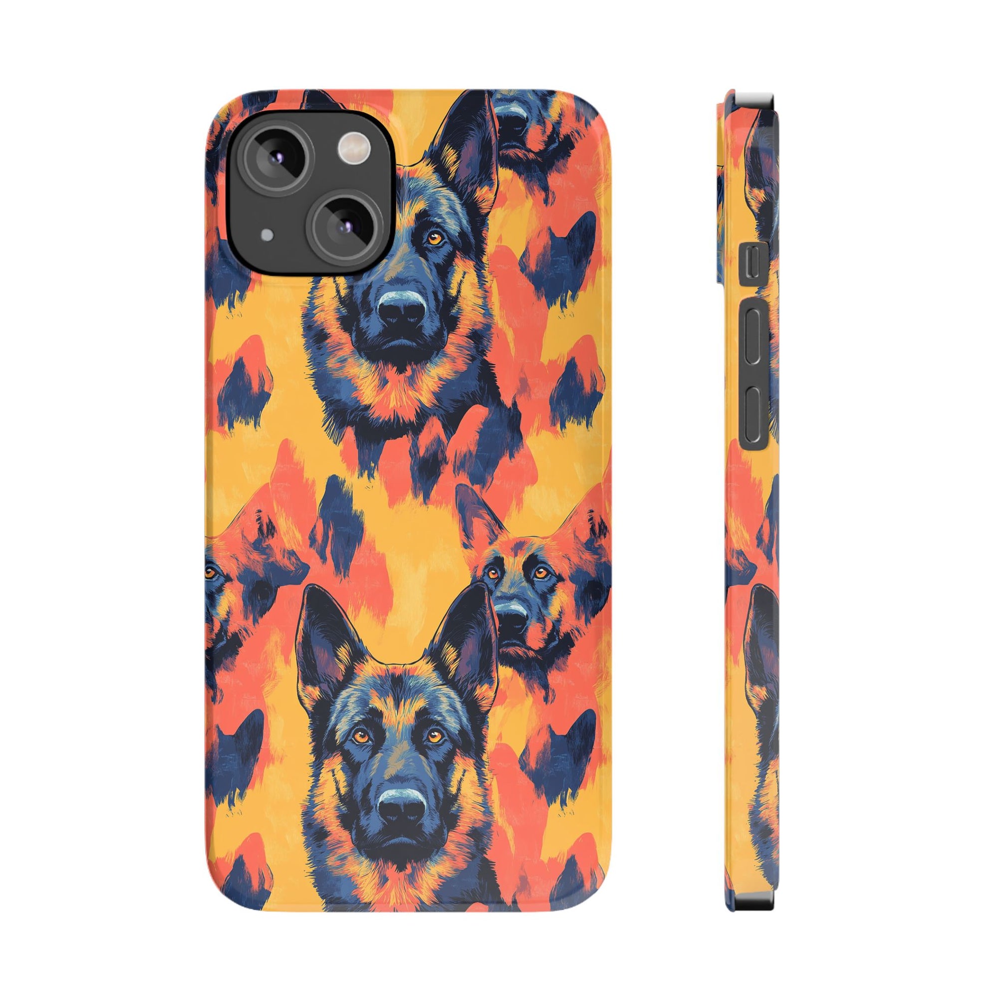 Impressionistic German Shepherds Slim Phone Cases