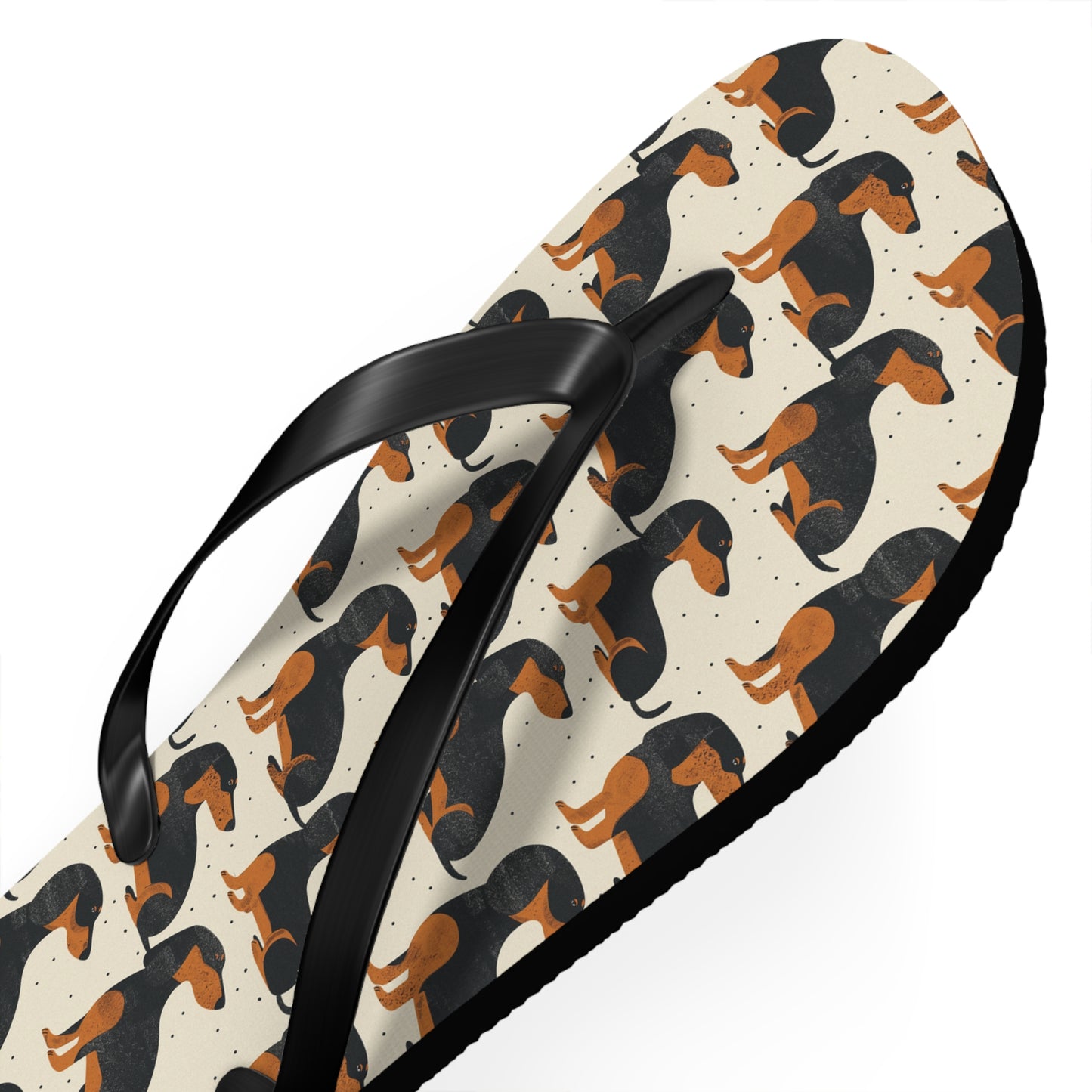 Whimsical Dachsund Dreamcatcher Flip Flops