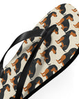 Whimsical Dachsund Dreamcatcher Flip Flops