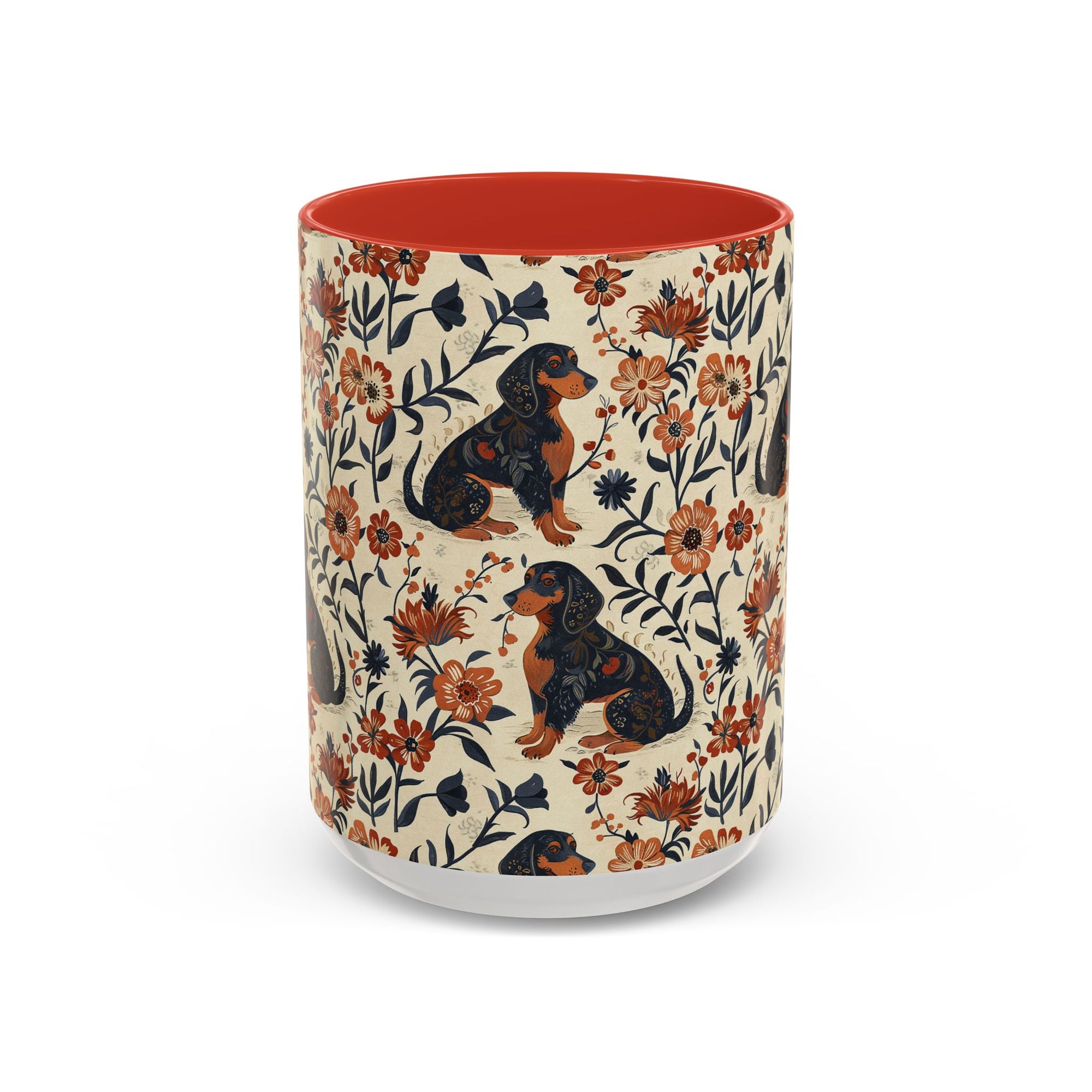 Blossoming Dachshunds Delight Accent Coffee Mug