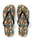 Corgi Carnival Couture Flip Flops