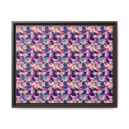 Dazzling Bulldog Chic Matte Canvas, Framed