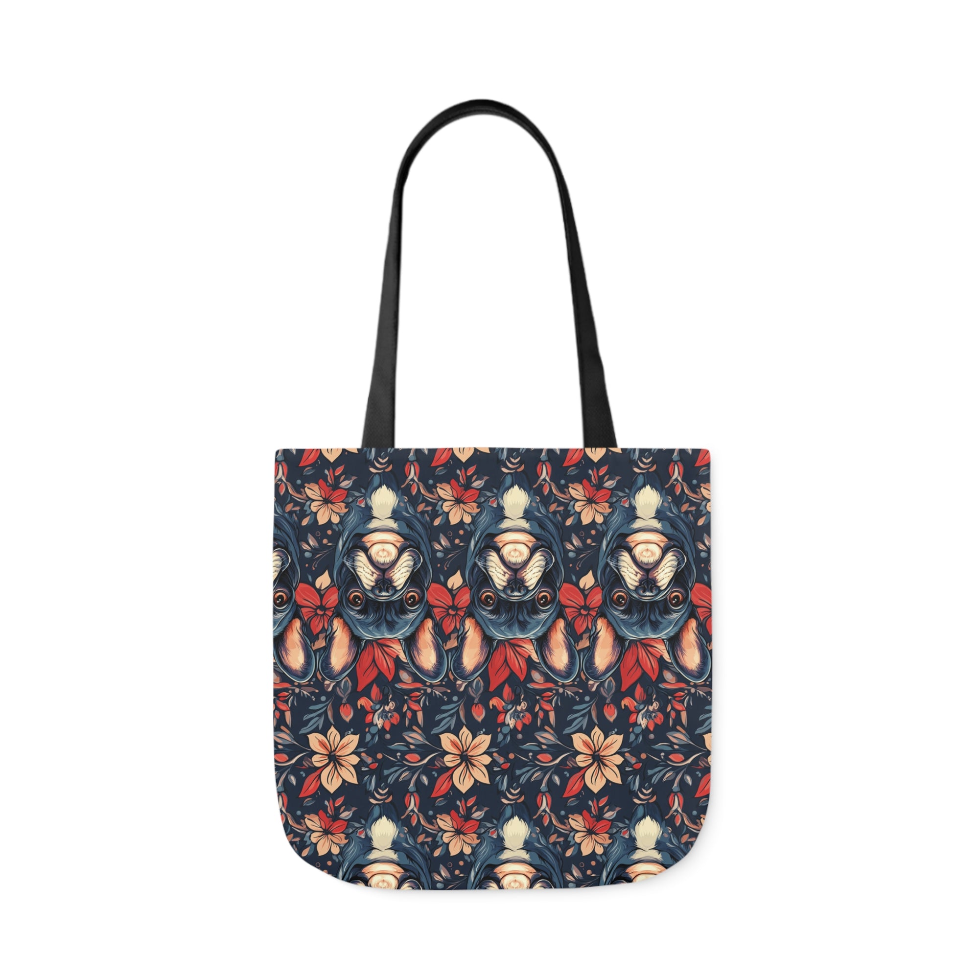 Gothic Rose Bulldog Noir Enchantment Canvas Tote Bag