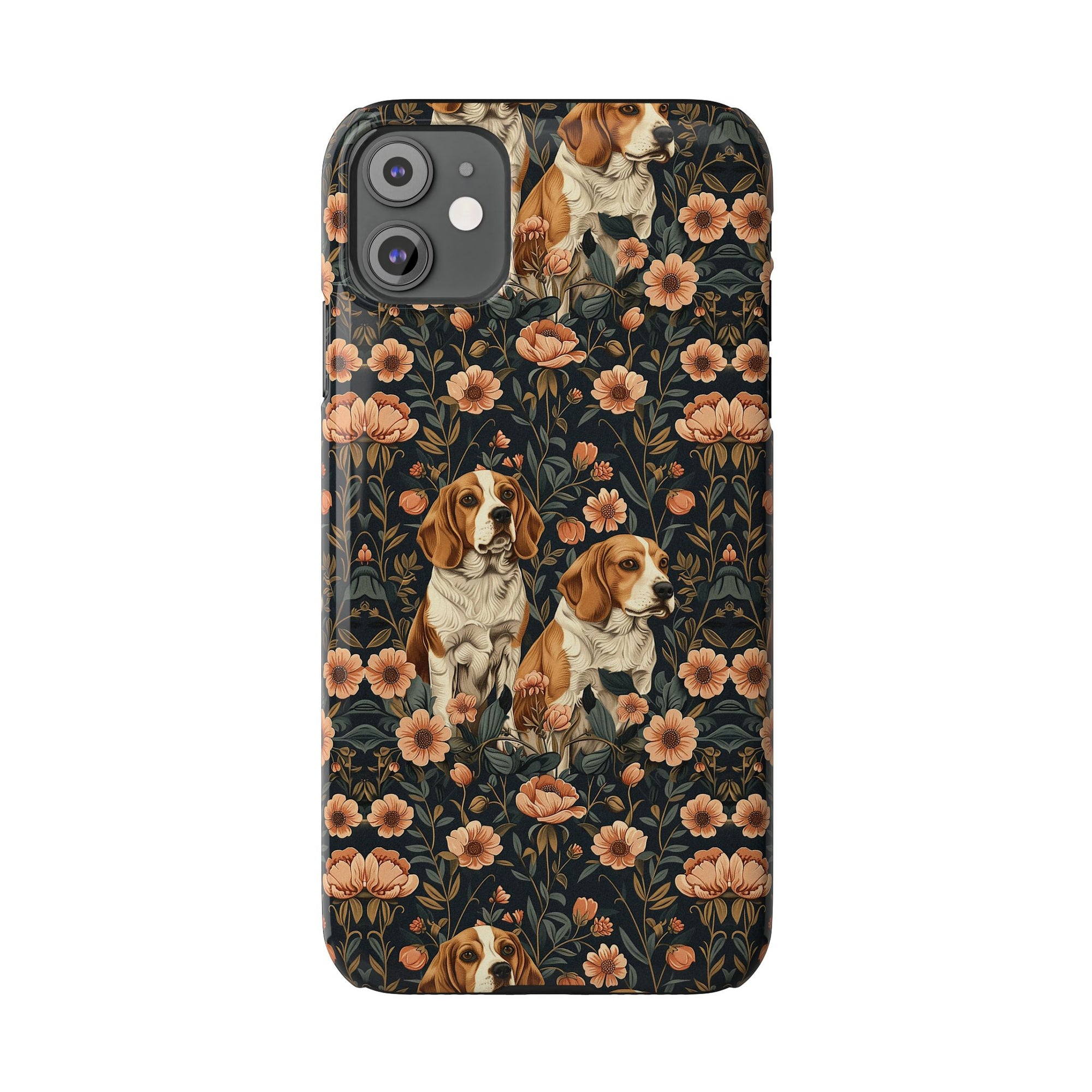 Beagle Blossom Bonanza Slim Phone Cases