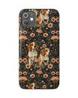 Beagle Blossom Bonanza Slim Phone Cases